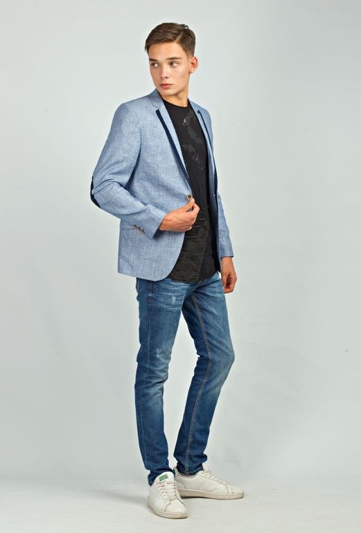 Джинси Orgean MH167 slim fit сині