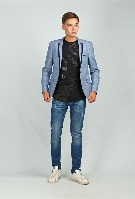 Джинси Orgean MH167 slim fit сині. Фото 4