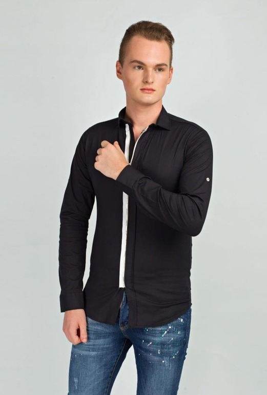 Сорочка BLCK 4 MH033 чорна на замок