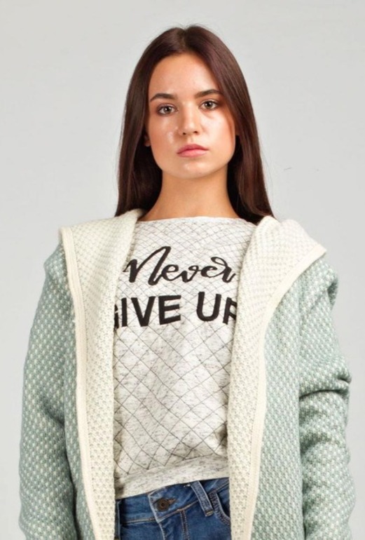 Кофта MDG Fashion MH803 світло сіра