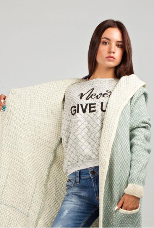 Кофта MDG Fashion MH803 світло сіра