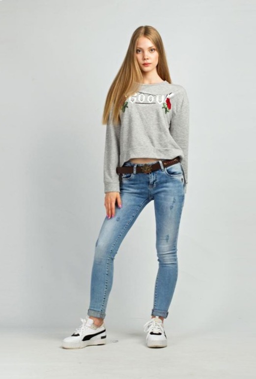 Кофта MDG Fashion MH801 сіра. Фото 4