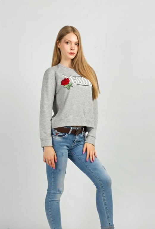 Кофта MDG Fashion MH801 сіра. Фото 6