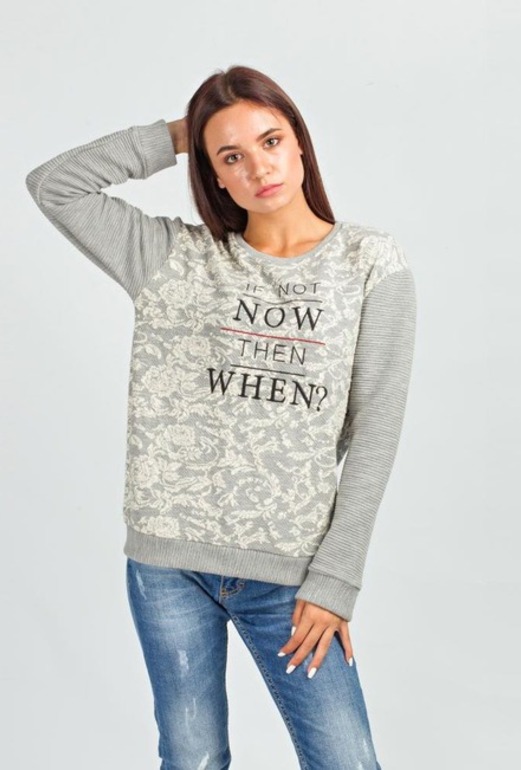 Кофта MDG Fashion MH816 сіра